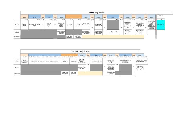 2019 HSAE Conference Schedule - Copy of Copy of Sheet1